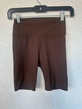 Joah Brown Brown High-Rise Biker Shorts | Size L